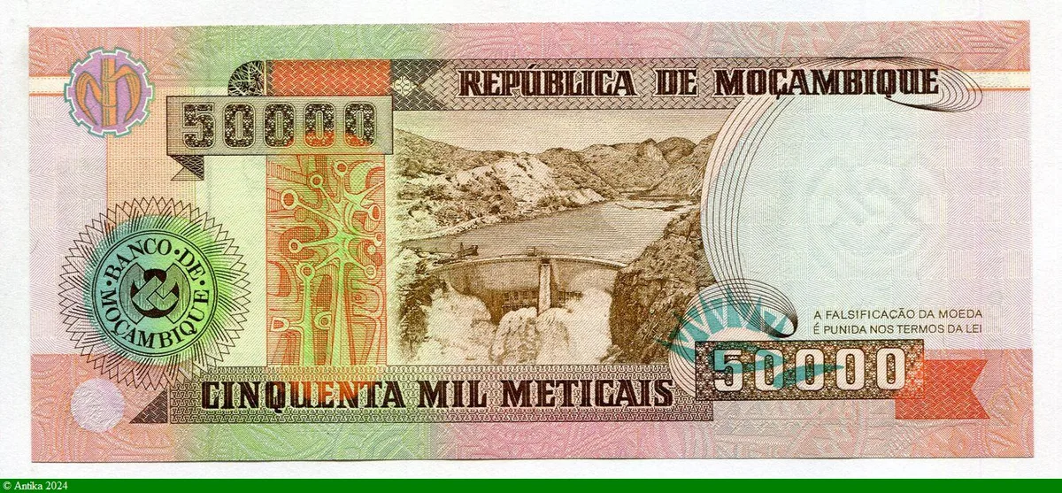 50000 Meticais Banque du Mozambique * *