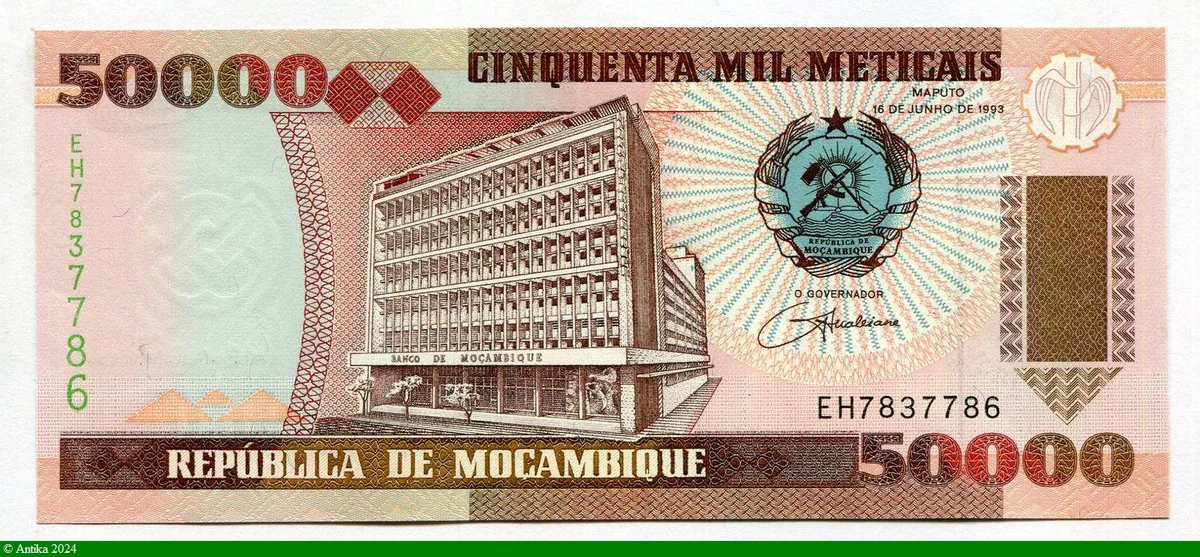 50000 Meticais Banque du Mozambique * *