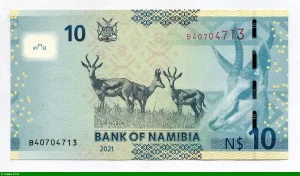 10 Dollars Namibien Dct Sam Nujoma & Batiment du Parlement