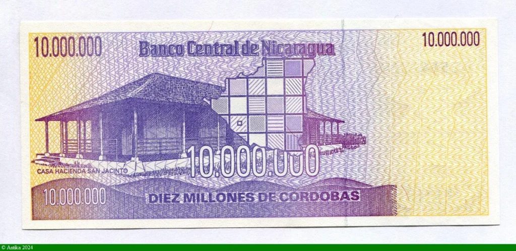 10 000 000 Cordobas Portrait du général José Dolores Estrada