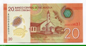 20 Cordobas Eglise Morava à Laguna de Perlas * *
