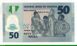 50 Naira Citoyens Nigérians Commémo: 50 ème Anniv de l' Indépendance