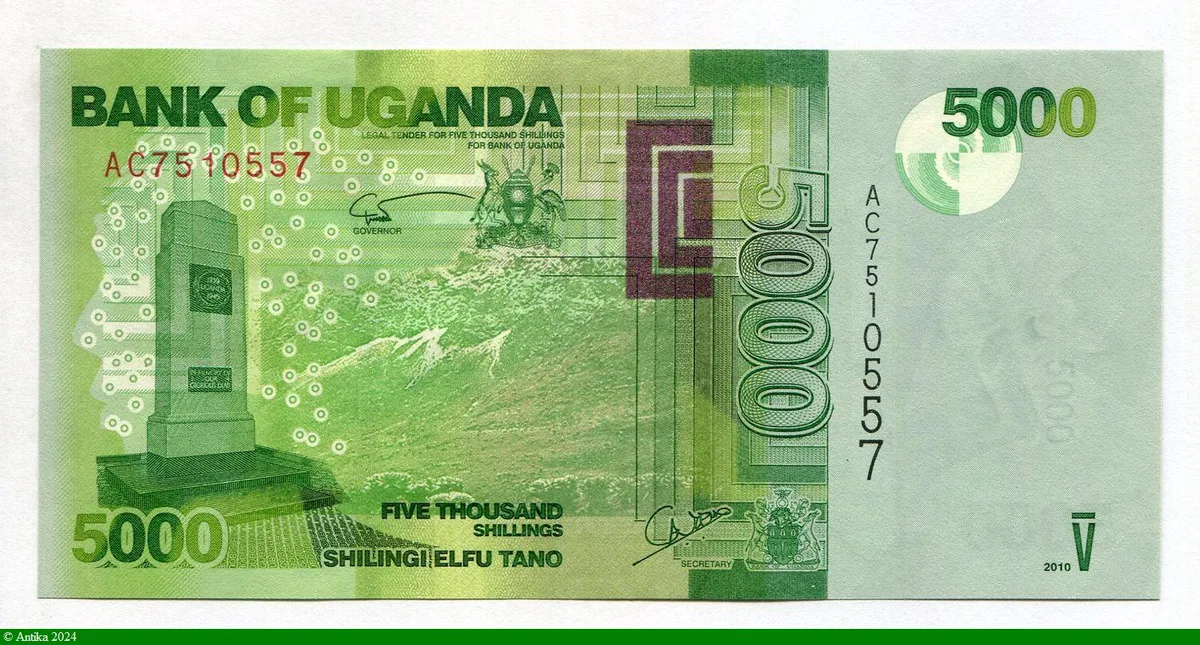 5000 Shillings Monument de la Seconde Guerre mondiale * *
