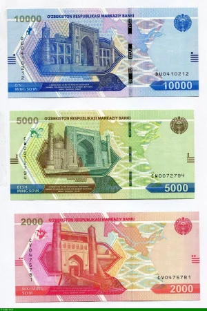 Lot de 3 Billets 2000-5000 & 10000 Sum Poterie du 6ème Siècle