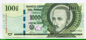 100 000 Guaranies San Roque González de Santa Cruz (1576-1628)