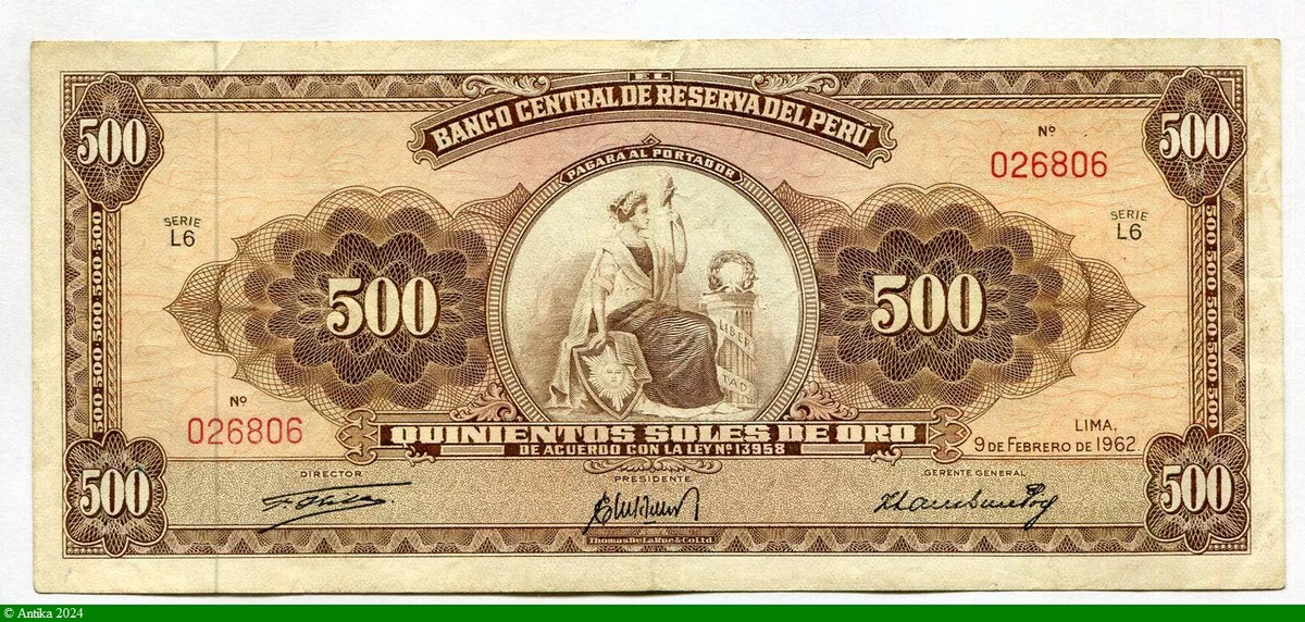 500 Soles de Oro Liberty Assise
