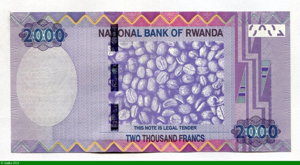 2000 Francs Antenne de communication et parabole & Grains de café