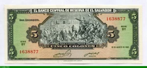 5 Colones Tableau Primer Grito de Independencia & camée de Christophe Colomb