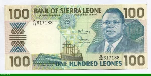 100 Leones President Dr. Joseph Saidu Momoh