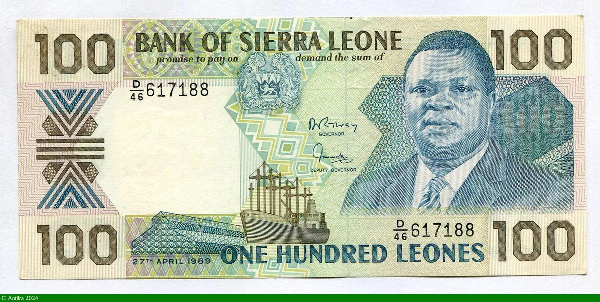 100 Leones President Dr. Joseph Saidu Momoh