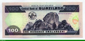 100 Emalangeni Roi Mswati III Commémo: 30e anniversaire de la monnaie Lilangeni