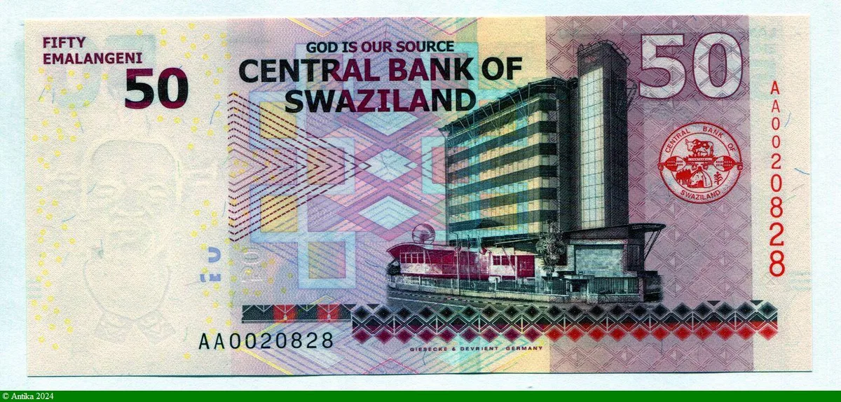 50 Emalangeni Roi Mswati III