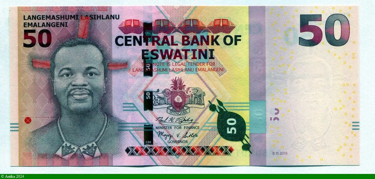 50 Emalangeni Roi Mswati III