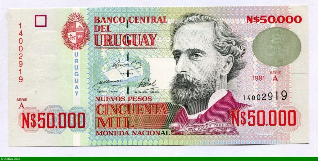 50000 Nuevos Pesos José Pedro Varela