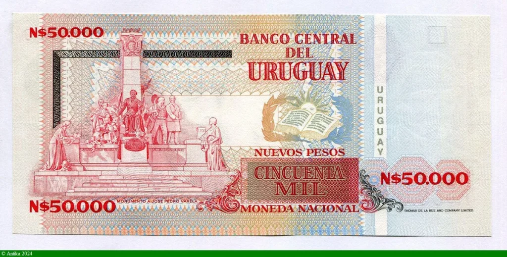50000 Nuevos Pesos José Pedro Varela