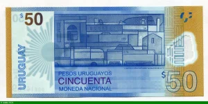 50 Pesos Uruguayos Commémo 50 ème Anniversaire * *