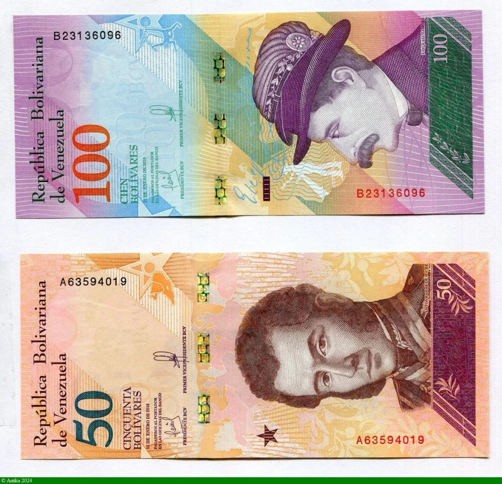 Lot de Billets 50 & 100 Bolivares