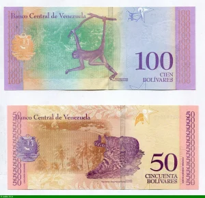 Lot de Billets 50 & 100 Bolivares