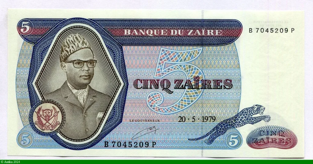 5 Zaïres Mobutu & Léopard
