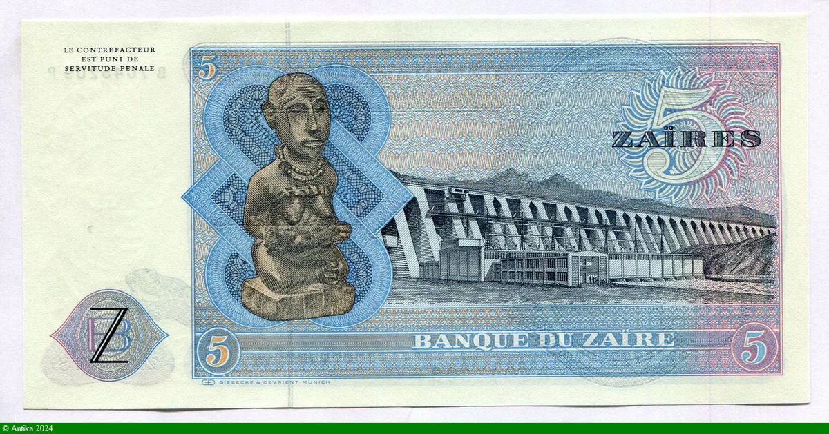 5 Zaïres Mobutu & Léopard