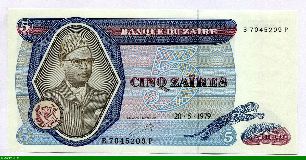 5 Zaïres Mobutu & Léopard
