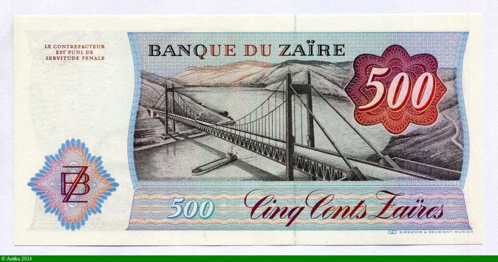 500 Zaïres Mobutu & Léopard