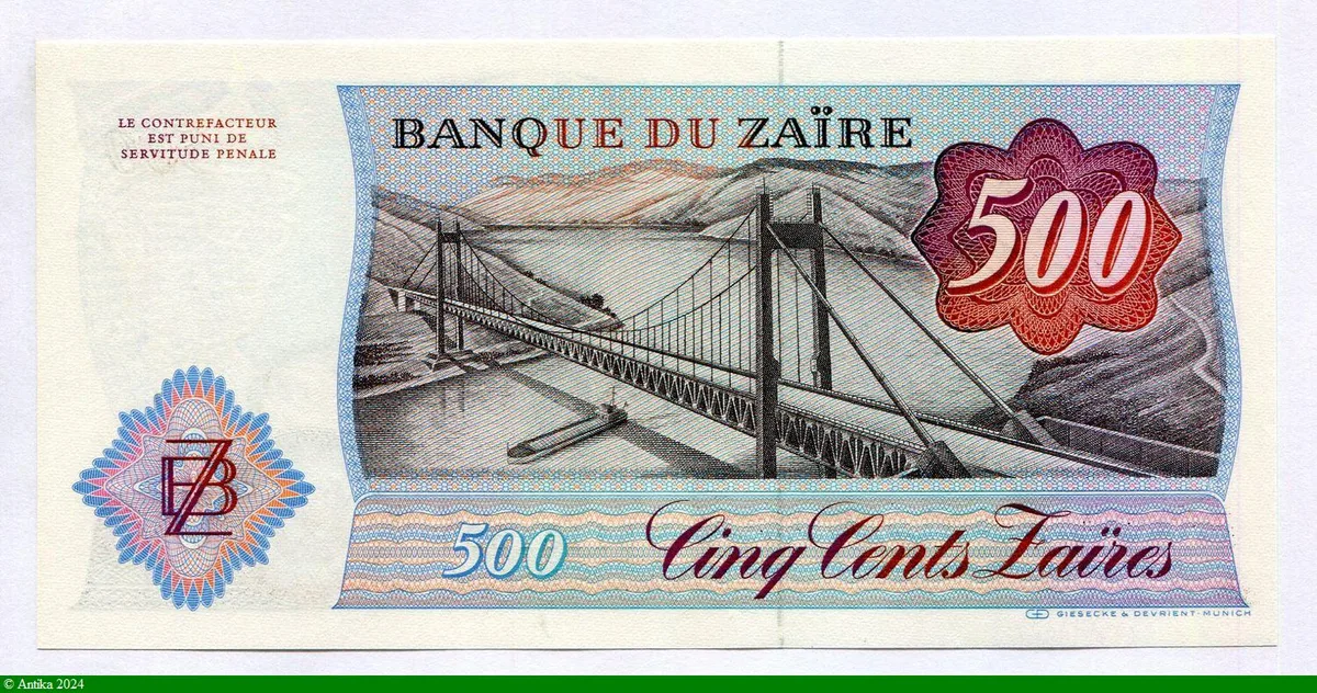 500 Zaïres Mobutu & Léopard