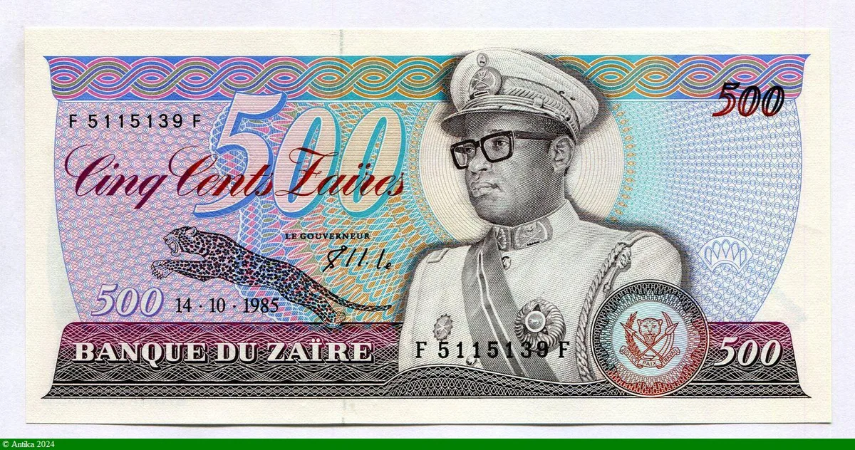 500 Zaïres Mobutu & Léopard