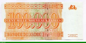 100 000 Nouveaux Zaires Mobutu & Léopard