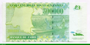 500 000 Nouveaux Zaires Mobutu & Léopard