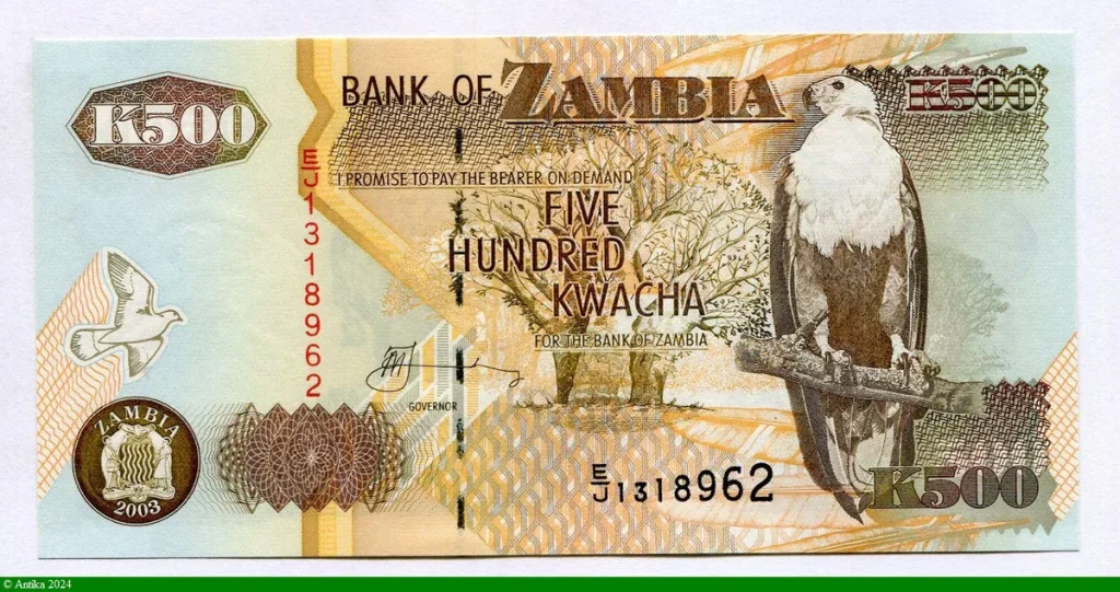 500 Kwacha Aigle pêcheur