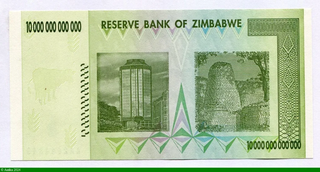 10 000 0000 000 000 Dollars (10 Trillions) Roche de Chiremba