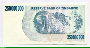 250 000 000 Dollars Bearer Chéque