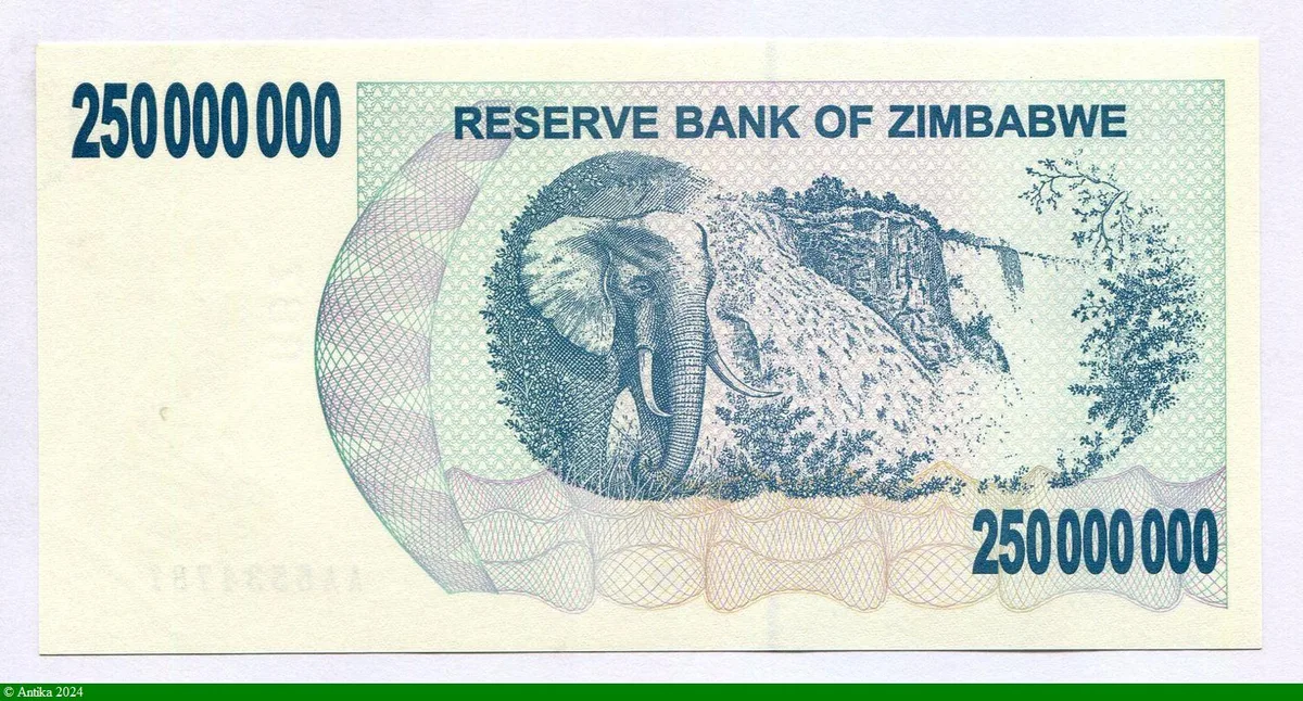 250 000 000 Dollars Bearer Chéque