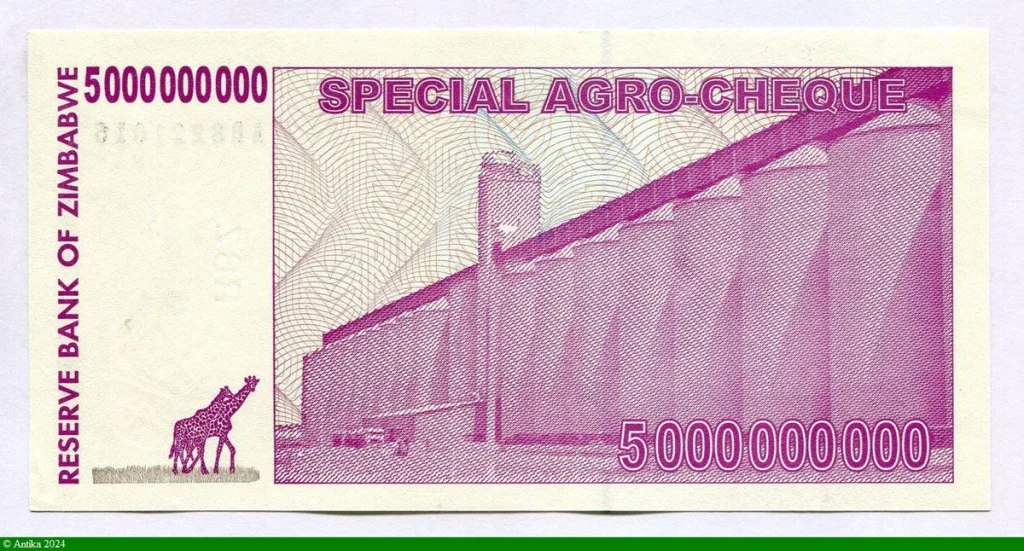 5 000 000 000 Dollars Bearer Chéque