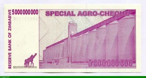 5 000 000 000 Dollars Bearer Chéque