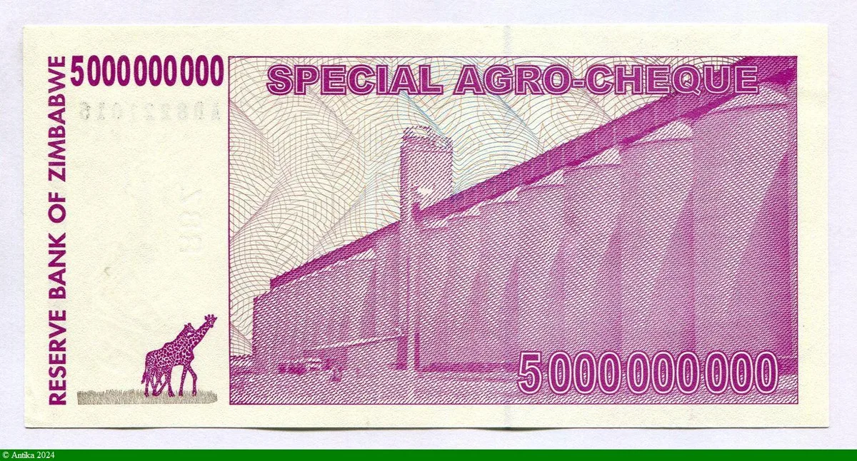 5 000 000 000 Dollars Bearer Chéque