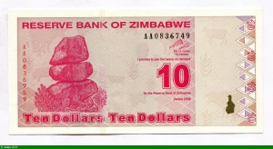 10 Dollars Roche de Chiremba