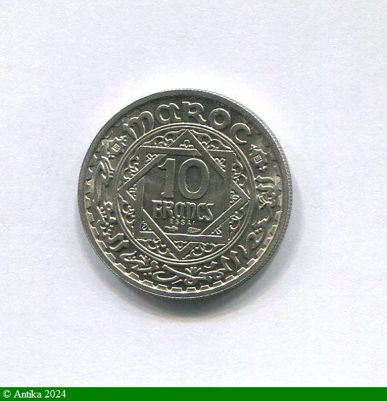 ESSAI 10 FRANCS Protectorat Cupro-Nickel 1100 ex RARETE