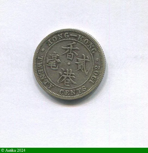 20 CENTS Argt EDOARD VII 250000 ex