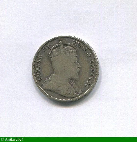 20 CENTS Argt EDOARD VII 250000 ex