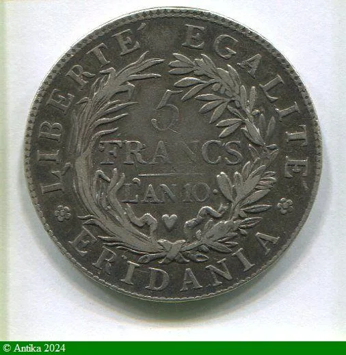 5 FRANCS Argt Gaule Subalpine Turin PROMO