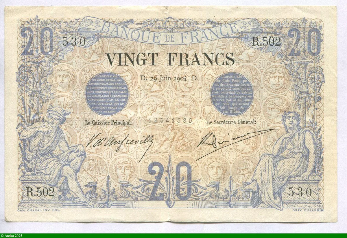 20 FRANCS NOIR - Type 1873