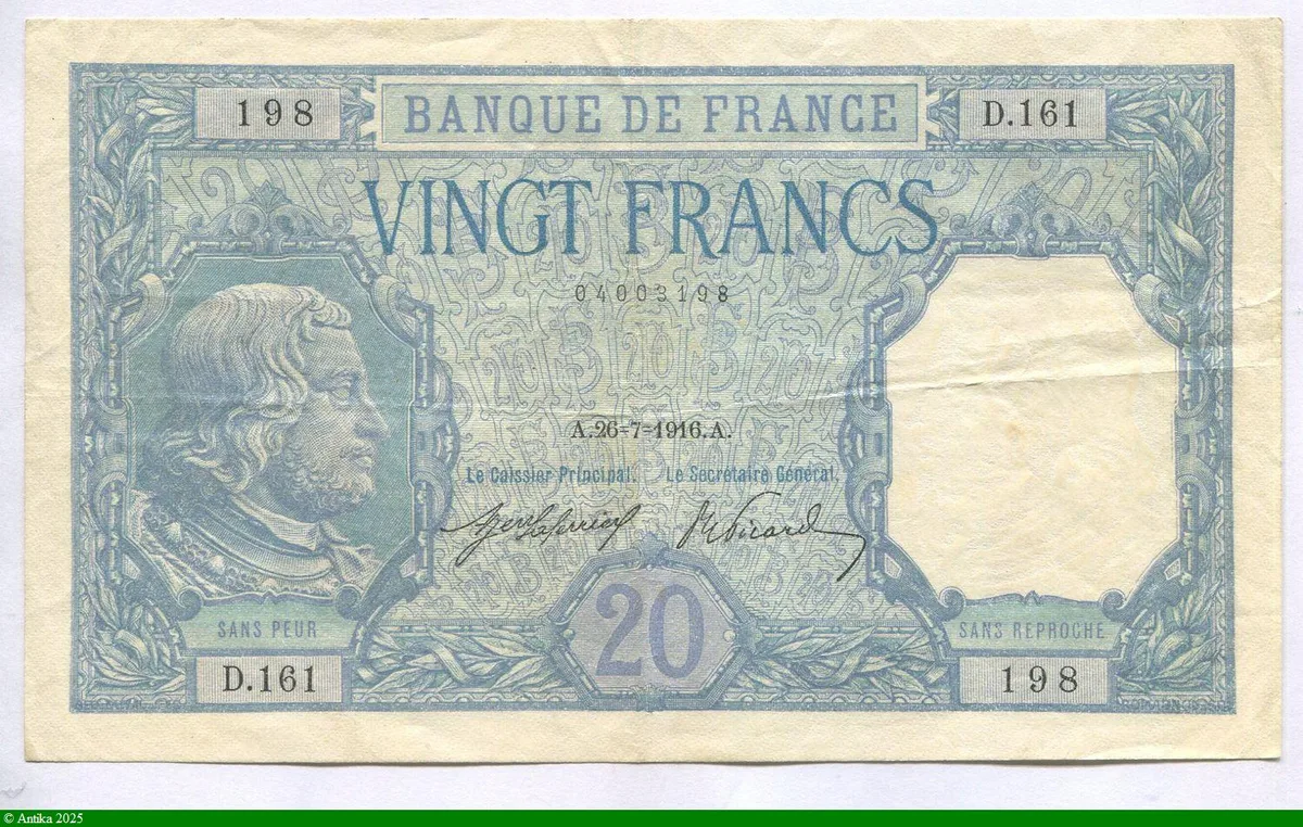 20 FRANCS BAYARD - Type1916