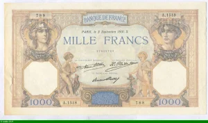 1000 FRANCS CERES & MERCURE - Type 1927