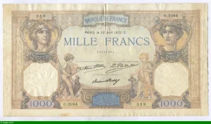 1000 FRANCS CERES & MERCURE - Type 1927