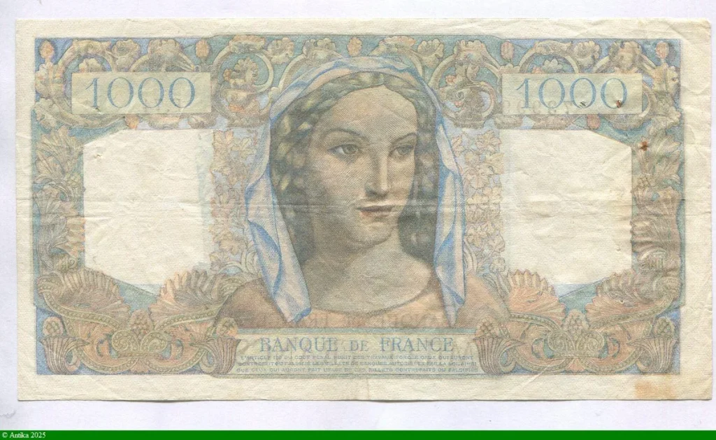 1000 FRANCS MINERVE & HERCULE - Type 1945