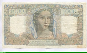 1000 FRANCS MINERVE & HERCULE - Type 1945