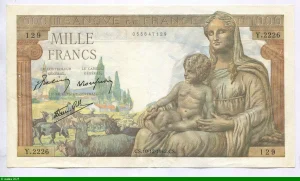 1000 FRANCS DEMETER - Type 1942