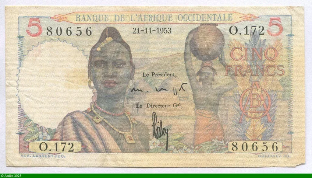 5 FRANCS Jeune africaine & Poterie
